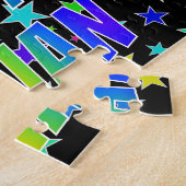 "JULIAN"名、おもしろい"ハッピーバースデー" ジグソーパズル (側面)