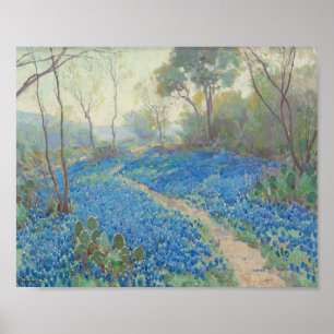 Julian Onderdonk - A Hillside of Bluebonnets ポスター