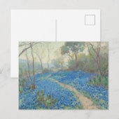 Julian Onderdonk - A Hillside of Bluebonnets ポストカード (正面/裏面)