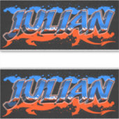 Julian Vorname Name Graffiti Aufkleber Sticker シール (正面)