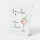 Julie_カスタムDrinksの署名 台座サイン (正面)