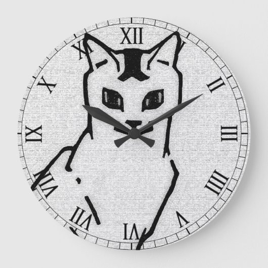 Julie de GraagによるSisting cat ラージ壁時計 (正面)
