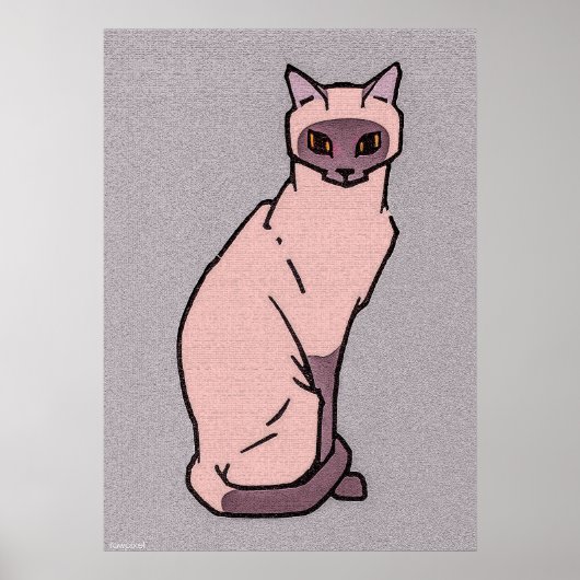 Julie de Graagのポスターによる猫の座り ポスター (正面)