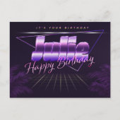 Julie Name Vorname lila Postkarte Geburtstag ポストカード (正面)