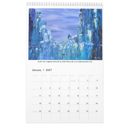 Julie Wynn New Art Calendar 2026 カレンダー (1月 2027)