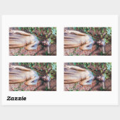 Julietの彫像、ベロナ、イタリア 長方形シール (シート)