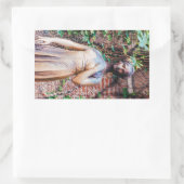 Julietの彫像、ベロナ、イタリア 長方形シール (バッグ)