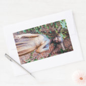 Julietの彫像、ベロナ、イタリア 長方形シール (封筒)