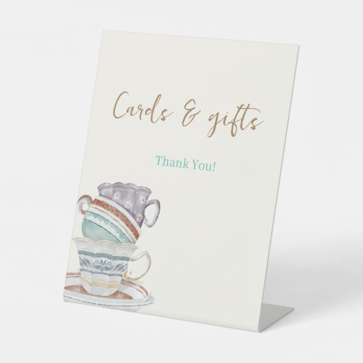 JULIETティーセットパーティーカードギフトサイン 台座サイン (正面)