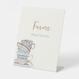 JULIETティーセットパーティーブライダルシャワーお気に入りサイン 台座サイン