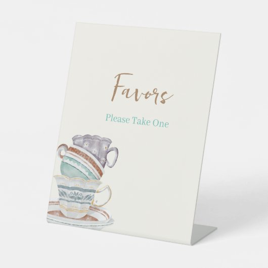 JULIETティーセットパーティーブライダルシャワーお気に入りサイン 台座サイン (正面)