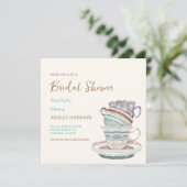 JULIETティーセットパーティーブライダルシャワー招待 招待状 (スタンド正面)