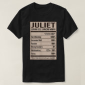 Juliet Nutrition Facts Name Nickname Alias Title F Tシャツ (デザイン正面)