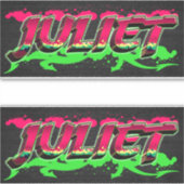 Juliet Vorname Name Graffiti Aufkleber Sticker シール (正面)
