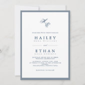 JULIETTE フランスの Blue結婚's 招待状 (正面)