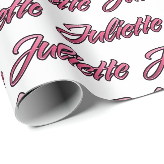 Juliette fade pink personalisiertes Geschenkpapier ラッピングペーパー (ロールコーナー)