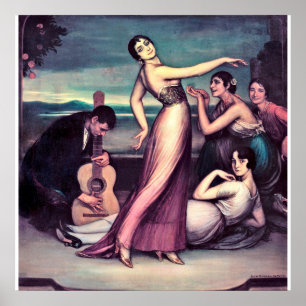 Julio Romero De Torres – フラメンコの歌と踊り ポスター