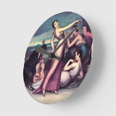 Julio Romero De Torres – フラメンコの歌と踊り ラウンド壁時計 (傾斜)