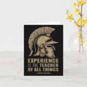 Julius Caesar Quote Roman Helmet Experience Is The カード (黄色い花)