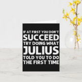 Julius Gift Name D Birthday Funny Chris カード (黄色い花)