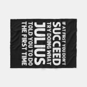 Julius Gift Name D Birthday Funny Chris  フリースブランケット (正面(横))