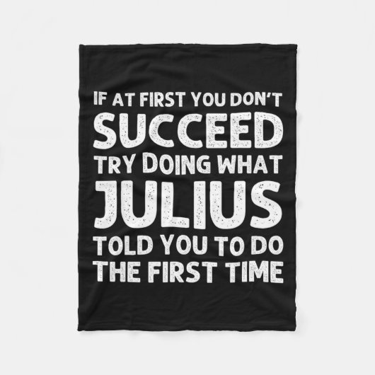 Julius Gift Name D Birthday Funny Chris  フリースブランケット (正面)