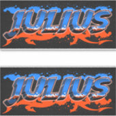 Julius Vorname Name Graffiti Aufkleber Sticker シール (正面)