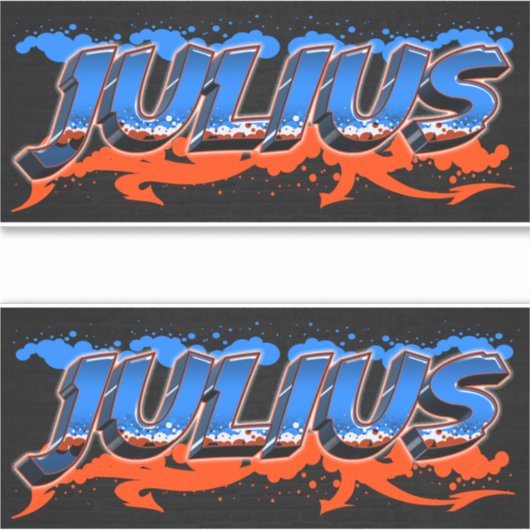 Julius Vorname Name Graffiti Aufkleber Sticker シール (正面)