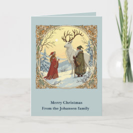 Jultomten And Tomtemor With Julbocken Yule Goat カード