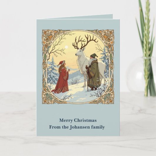 Jultomten And Tomtemor With Julbocken Yule Goat カード (正面)