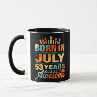 July 1969 53 Years Old 53rd Birthday Gifts Candle マグカップ