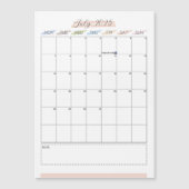 July 2025 Magnetic Calendar (正面)