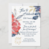 July 4th 250 Years USA Celebrate Party Invitation 招待状 (正面)