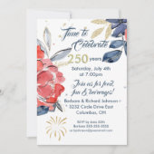 July 4th 250th USA Celebration Party Invitation 招待状 (正面)