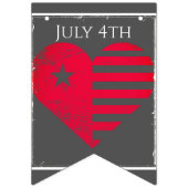 July 4th Americana Heart Bunting バンティングフラッグ (第3の旗)