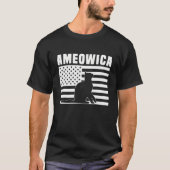 July 4th Cat 4th Of July American Flag USA Pride A Tシャツ (正面)