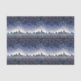 July 4th Fireworks Skyline 1776–2026 Festive Gift 薄葉紙