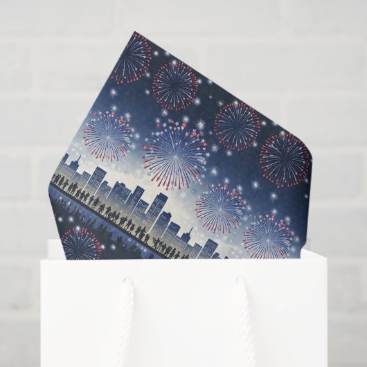 July 4th Fireworks Skyline 1776–2026 Festive Gift 薄葉紙 (ギフトバッグ)