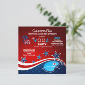 July 4th Pool Party BBQ Fireworks Invitation 招待状 (スタンド正面)