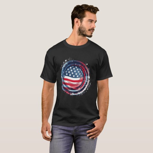 July 4th Product  Patriotism, American Flag_21 Tシャツ (正面フル)