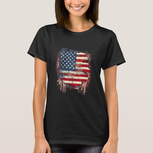 July 4th Product  Patriotism, American Flag_22 Tシャツ (正面)