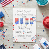 July baby shower invitation 招待状