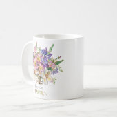 July Birth Flower Mug | Delphiniums & Water Lilies コーヒーマグカップ (正面左)