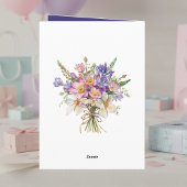 July Birth Month Flowers July Happy Birthday カード