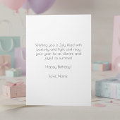 July Birth Month Flowers July Happy Birthday カード