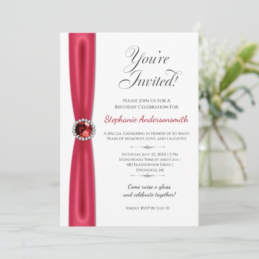 July Birthday Celebration - Red Ruby | 招待状 (スタンド正面)