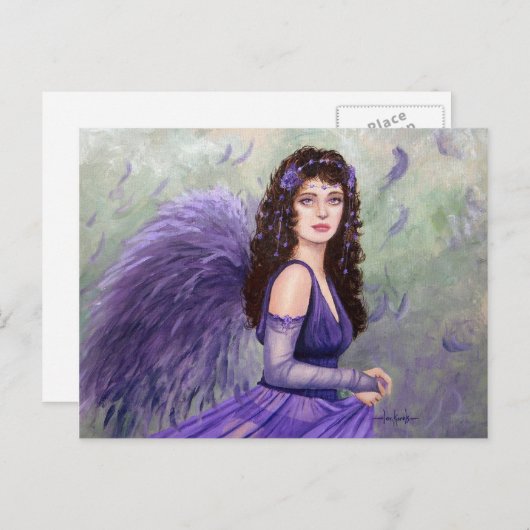 July Fairy byファンタジーアーティストLori Karels ポストカード (正面/裏面)