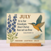 July Freedom Inspirational Hummingbird  アクリルサイン (ニュートラル)