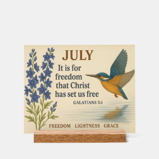 July Freedom Inspirational Hummingbird  アクリルサイン