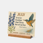 July Freedom Inspirational Hummingbird  アクリルサイン (傾斜)